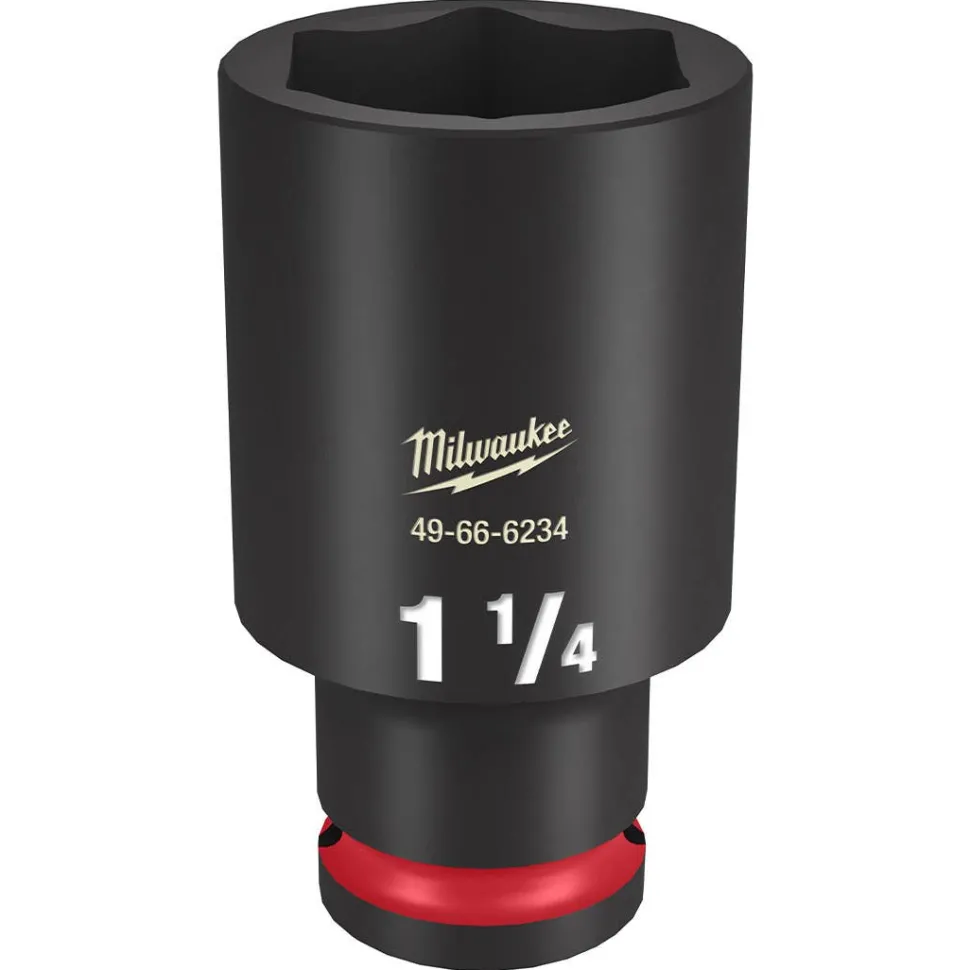 Milwaukee Shockwave Impact Duty 1/2" Drive 1-1/4" Deep 6 Point Socket 49-66-6234