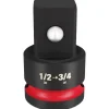 Milwaukee Shockwave Impact Duty 1/2" To 3/4" Drive Socket Adapter 49-66-6726