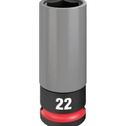 Milwaukee SHOCKWAVE Impact Duty 1/2" Drive 22MM Metric Lug Nut Wheel Socket 49-66-7807