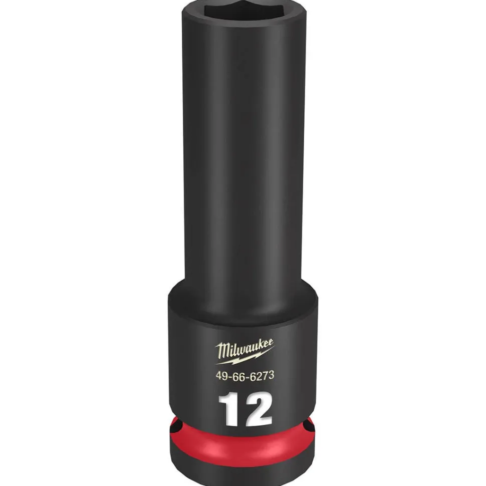 Milwaukee Shockwave Impact Duty 1/2" Drive 12mm Deep 6 Point Socket 49-66-6273