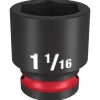 Milwaukee Shockwave Impact Duty 1/2" Drive 1-1/16" Standard 6 Point Socket 49-66-6211