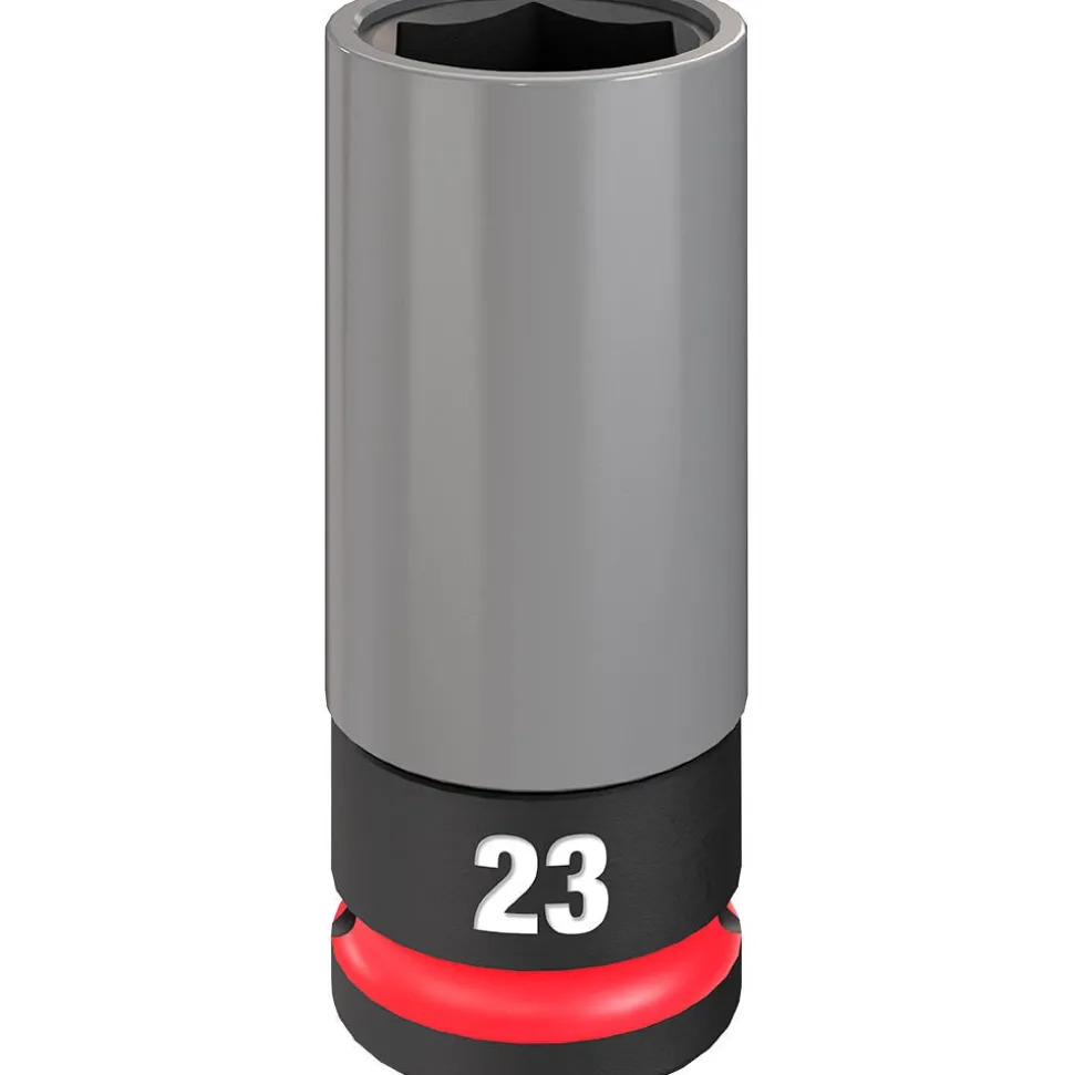 Milwaukee SHOCKWAVE Impact Duty 1/2" Drive 23MM Metric Lug Nut Wheel Socket 49-66-7808