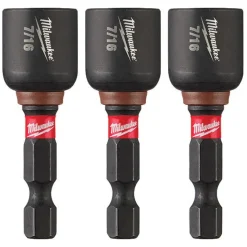 Milwaukee SHOCKWAVE Impact Duty 7/16" x 1-7/8" Magnetic Nut Driver 3PK 49-66-4526