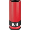 Milwaukee SHOCKWAVE Impact Duty 1/2" Drive 15/16" SAE Lug Nut Wheel Socket 49-66-7813