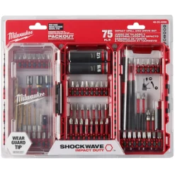 Milwaukee SHOCKWAVE Impact Duty Drill, Drive & Fasten Set - 75 Piece 48-32-4098