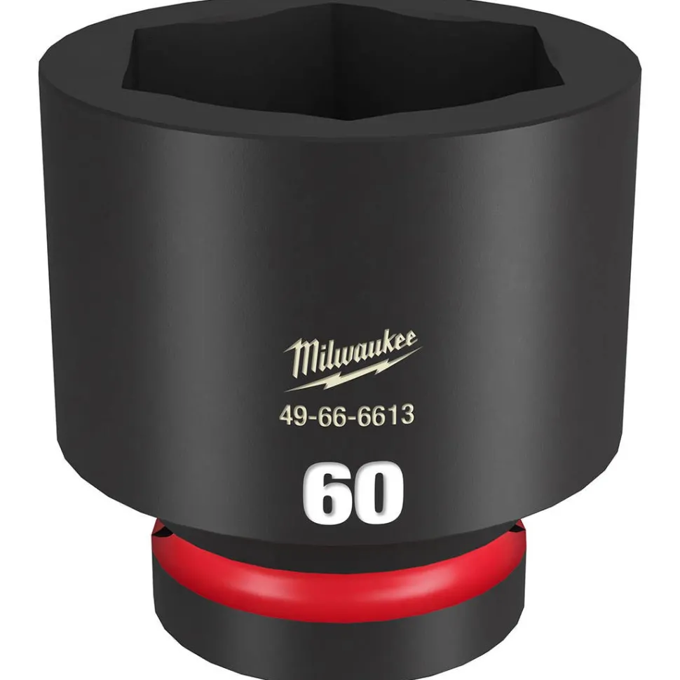 Milwaukee Shockwave Impact Duty 1" Drive 60mm Standard 6 Point Socket 49-66-6613
