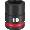 Milwaukee Shockwave Impact Duty 1/2" Drive 19mm Standard 6 Point Socket 49-66-6251