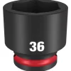 Milwaukee Shockwave Impact Duty 1/2" Drive 36mm Standard 6 Point Socket 49-66-6268