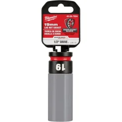 Milwaukee SHOCKWAVE Impact Duty 1/2" Drive 19MM Metric Lug Nut Wheel Socket 49-66-7804