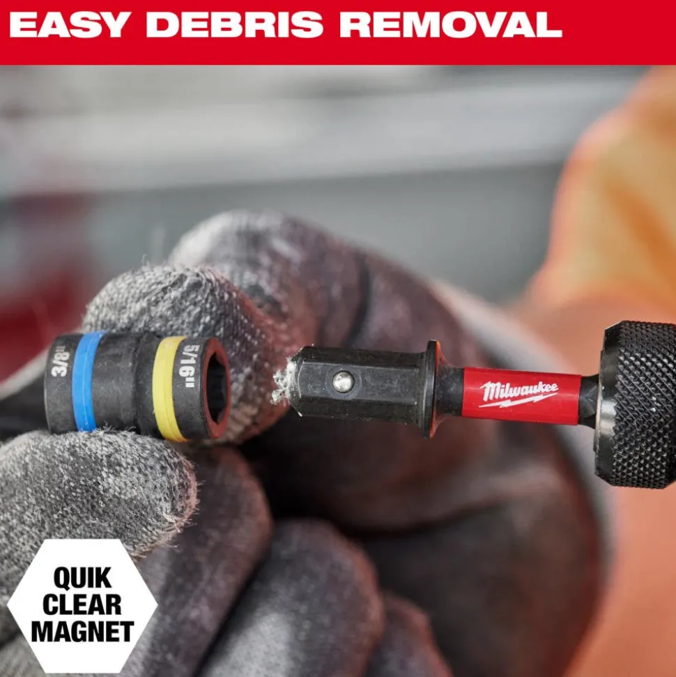 Milwaukee SHOCKWAVE Impact Duty QUIK-CLEAR 2-in-1 Magnetic Nut Driver Set 2PC 49-66-4565