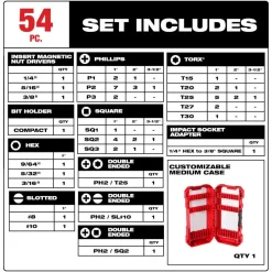 Milwaukee SHOCKWAVE Impact Duty Driver Bit Set- 54 Piece 48-32-4010