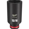 Milwaukee Shockwave Impact Duty 3/8'' Drive 15/16" Deep 6 Point Socket 49-66-6128