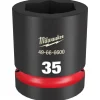 Milwaukee Shockwave Impact Duty 1" Drive 35mm Standard 6 Point Socket 49-66-6600