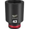 Milwaukee Shockwave Impact Duty 3/4" Drive 43mm Deep 6 Point Socket 49-66-6418