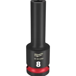 Milwaukee Shockwave Impact Duty 1/2" Drive 8mm Deep 6 Point Socket 49-66-6269