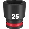Milwaukee Shockwave Impact Duty 1/2" Drive 25mm Standard 6 Point Socket 49-66-6257