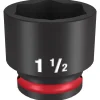 Milwaukee Shockwave Impact Duty 1/2" Drive 1-1/2" Standard 6 Point Socket 49-66-6218