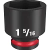 Milwaukee Shockwave Impact Duty 1/2" Drive 1-5/16" Standard 6 Point Socket 49-66-6215