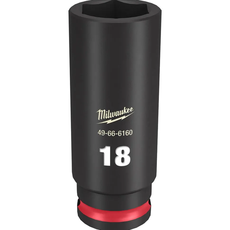 Milwaukee Shockwave Impact Duty 3/8" Drive 18mm Deep 6 Point Socket 49-66-6160