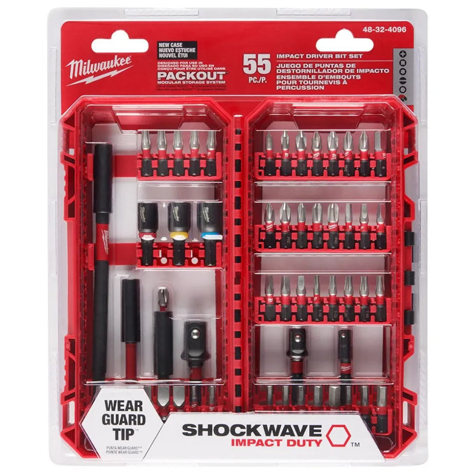 Milwaukee SHOCKWAVE Impact Duty Driver Bit Set - 55 Piece 48-32-4096