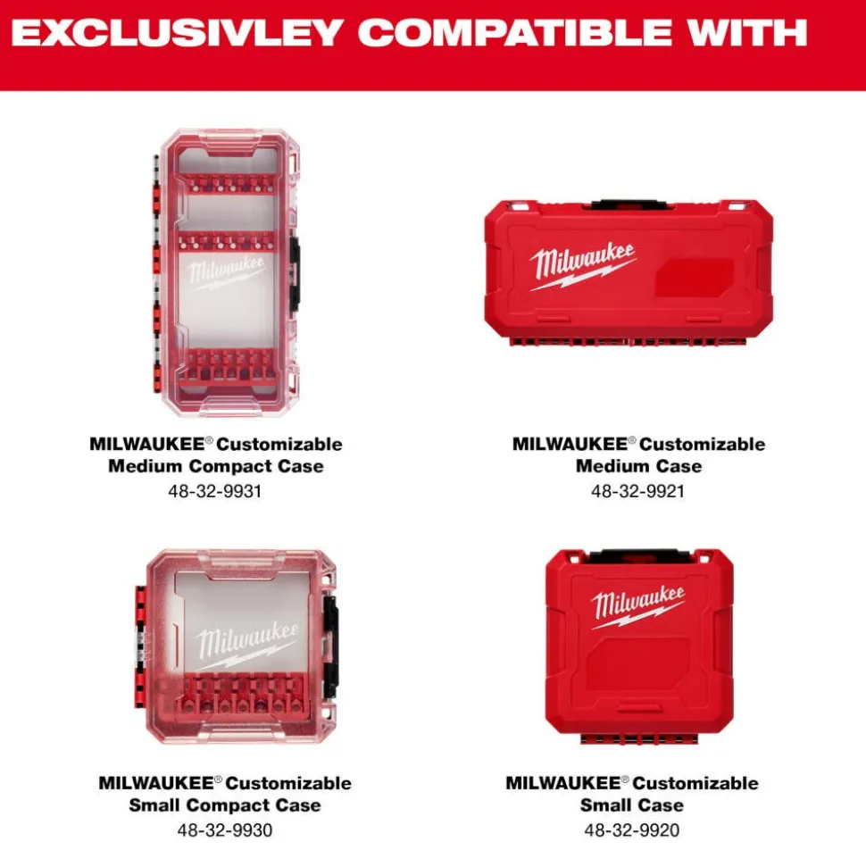 Milwaukee Small & Medium PACKOUT Compatible Case Rows for Impact Driver Accessories 5PK 48-32-9933