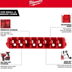Milwaukee Small & Medium PACKOUT Compatible Case Rows for Insert Bit Accessories 5PK 48-32-9932