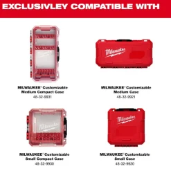 Milwaukee Small & Medium PACKOUT Compatible Case Rows for Insert Bit Accessories 5PK 48-32-9932