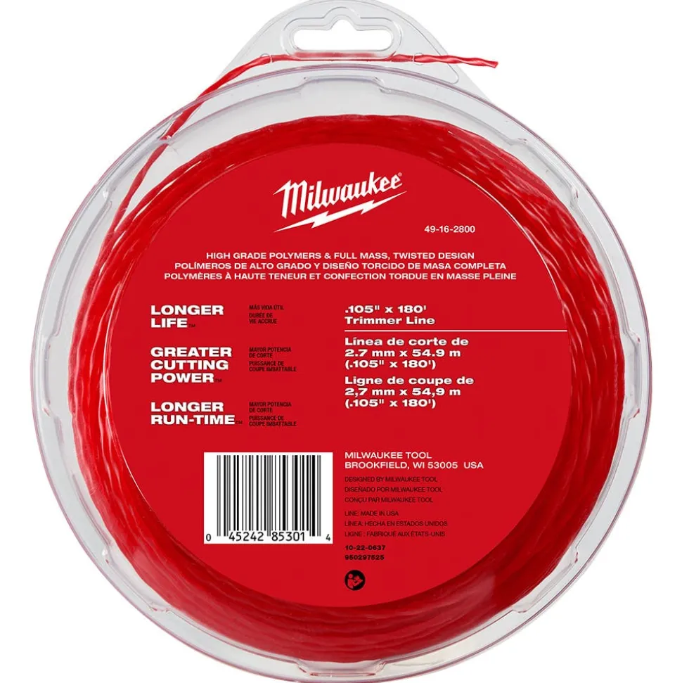 Milwaukee Tool .105" x 180' Trimmer Line 49-16-2800