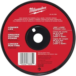 Milwaukee Tool .105" x 625' Trimmer Line 49-16-2789