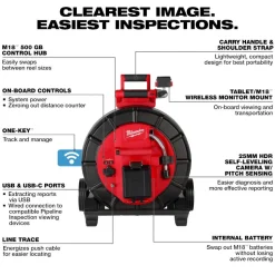 Milwaukee Tool M18 200’ Mid-Stiff Modular Pipeline Inspection System 3975-22