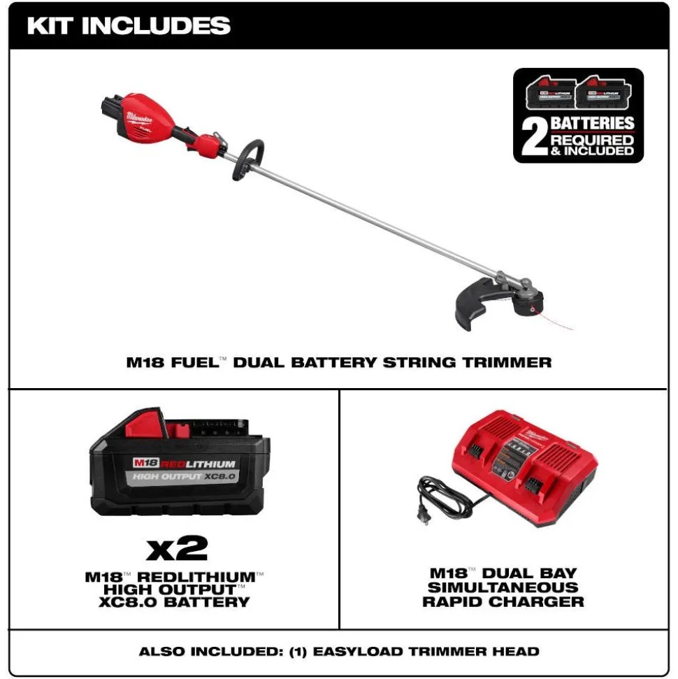 Milwaukee Tool M18 FUEL 17” Dual Battery String Trimmer Kit 3006-22