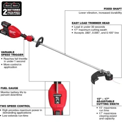 Milwaukee Tool M18 FUEL 17” Dual Battery String Trimmer Kit 3006-22