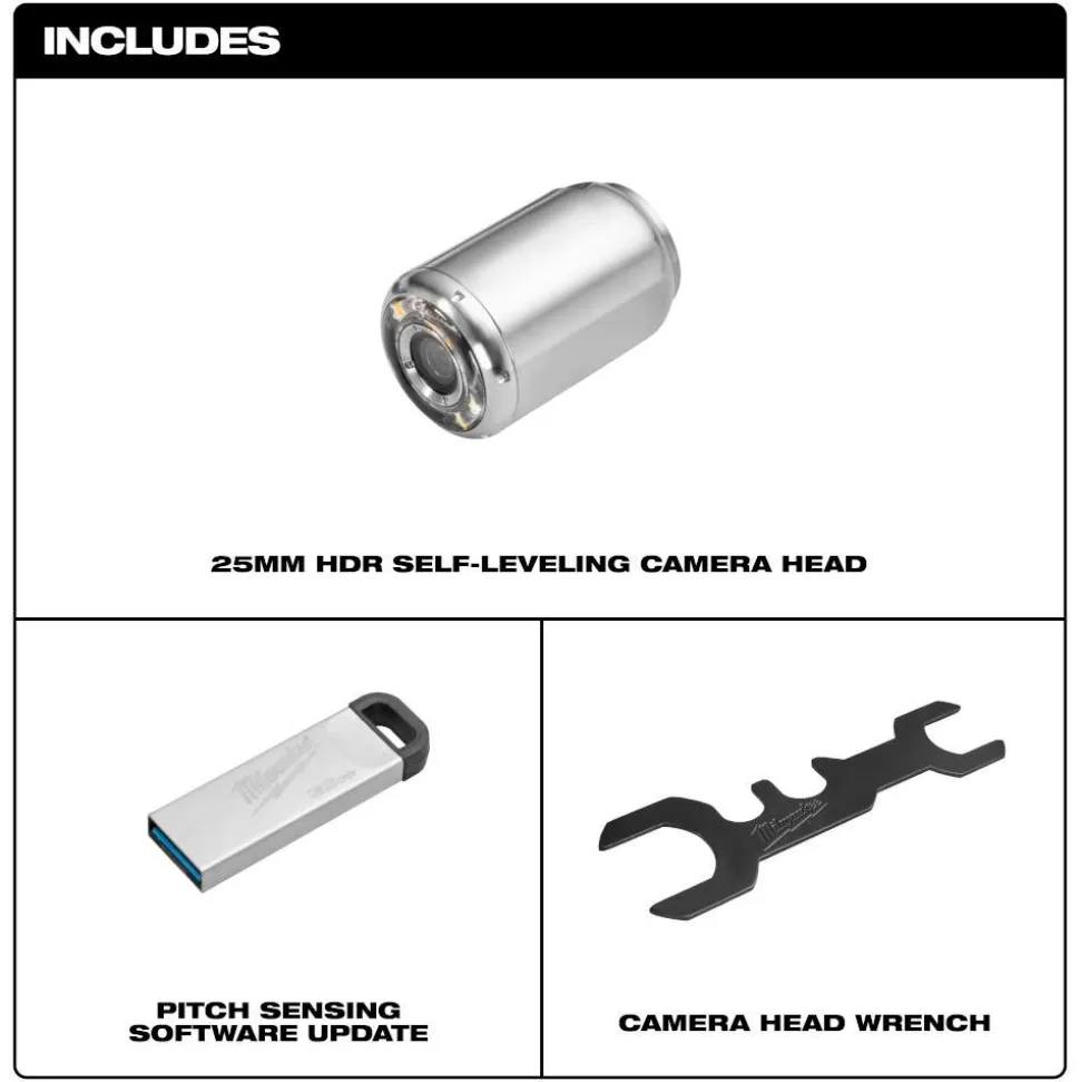 Milwaukee Tool 25mm Camera Head Replacement Kit for M18 Modular Pipeline Inspection System 48-53-3973
