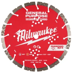 Milwaukee Tools 10" Diamond Max Segmented Turbo, General Purpose Diamond Blade 49-93-9010