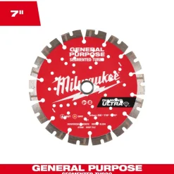 Milwaukee Tools 7" Diamond Ultra Segmented Turbo, General Purpose Diamond Blade 49-93-7529