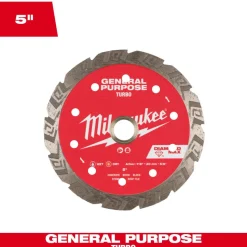 Milwaukee Tools 5" Diamond Max Turbo, General Purpose Diamond Blade 49-93-9105