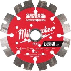 Milwaukee Tools 4-1/2" Diamond Ultra Segmented Turbo, General Purpose Diamond Blade 49-93-7523