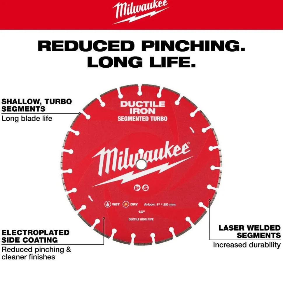 Milwaukee Tools 14" Ductile Iron Segmented 49-93-7340