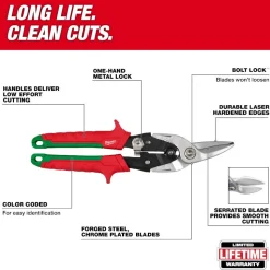 Milwaukee Tools 3 Piece Aviation Snip Set 48-22-4563