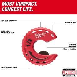 Milwaukee Tools 3 Piece Close Quarters Tubing Cutter Set 48-22-4267