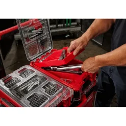 Milwaukee Tools 15 Piece SAE Combination Wrench Set with PACKOUT Compact Organizer 48-22-9484