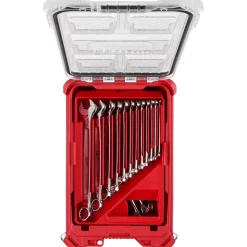 Milwaukee Tools 15 Piece SAE Combination Wrench Set with PACKOUT Compact Organizer 48-22-9484