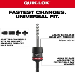 Milwaukee Tools 3/8" QUIK-LOK Arbor Set 5PC 49-56-7545