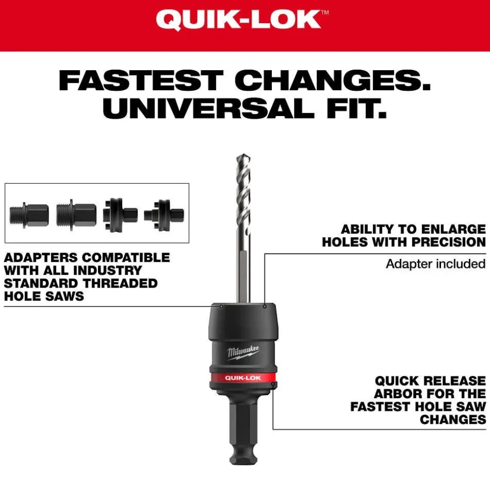 Milwaukee Tools 7/16" QUIK-LOK Arbor Set 5PC 49-56-7555