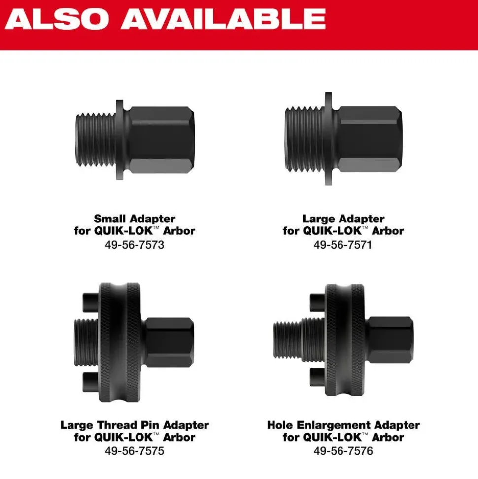 Milwaukee Tools 7/16" QUIK-LOK Arbor Set 5PC 49-56-7555