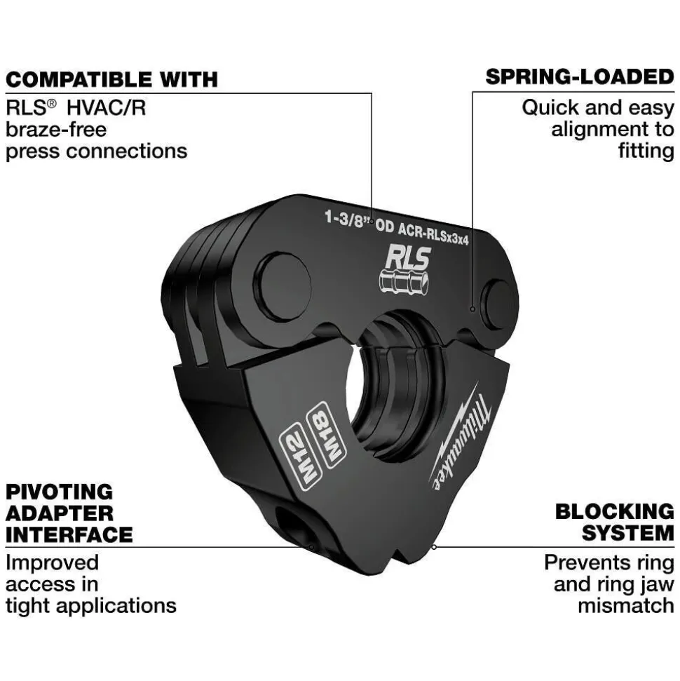 Milwaukee Tools 5/8" RLS® Pivoting Press Ring 49-16-2654RX