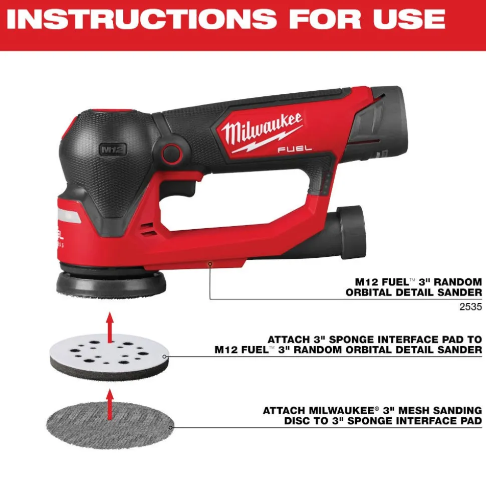 Milwaukee Tools 3” Sponge Interface Pad 48-80-6402
