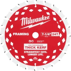 Milwaukee Tools 7-1/4" 24T Thick Kerf Framing Circular Saw Blade - 2PK 48-40-0742