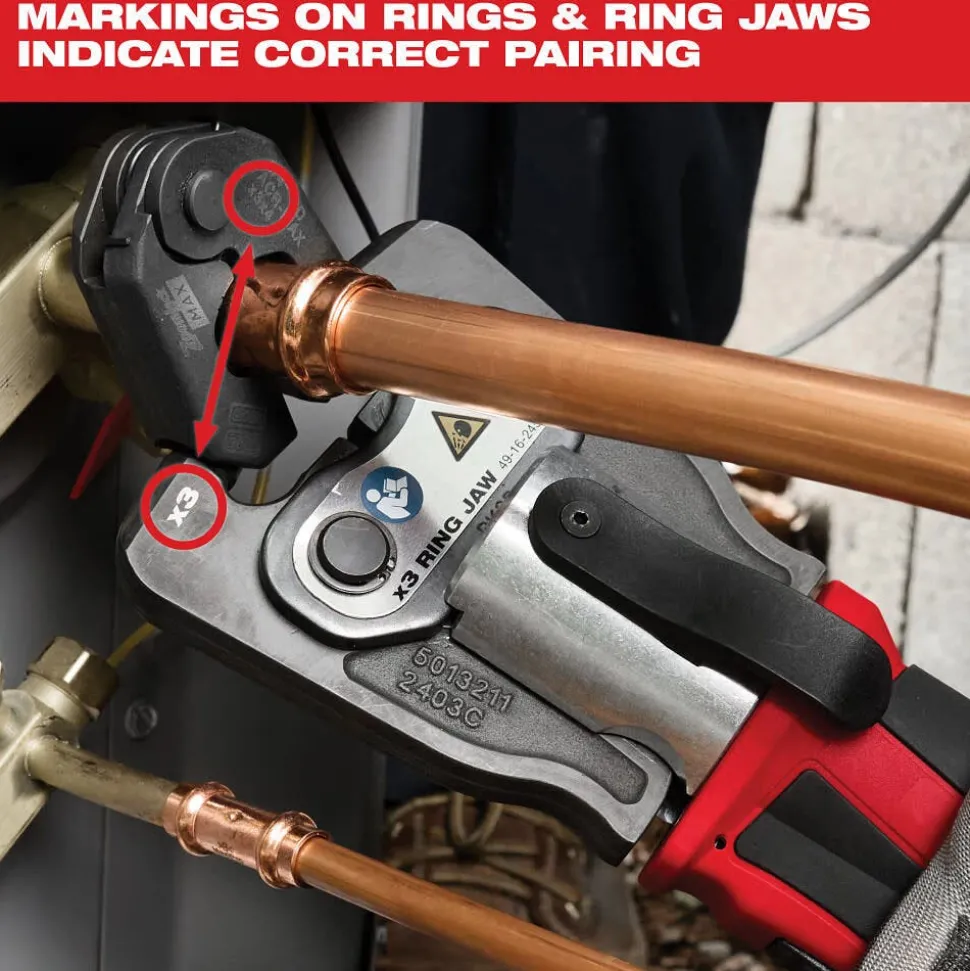 Milwaukee Tools 1-5/8" ZoomLock MAX® and MaxiPro® Pivoting Press Ring 49-16-2670ZX