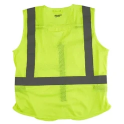 Milwaukee Tools ANSI Class 2 High Visibility 10 Pocket Safety Vest Hi-Vis Yellow 48-73-502